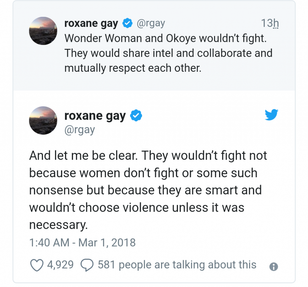 Wonder woman and okoye battle